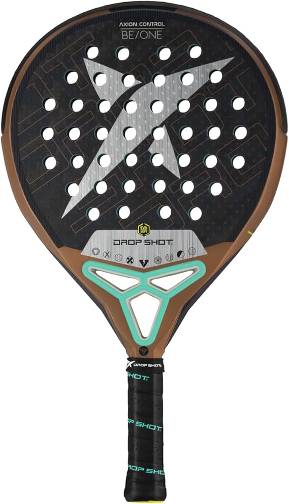 Drop Shot Axion Control 2024 – Padel Racket with Shock Absorption, Great Control and Power – with EVA Pro - Professional Padel - Padel Racket Series, Small, Brown