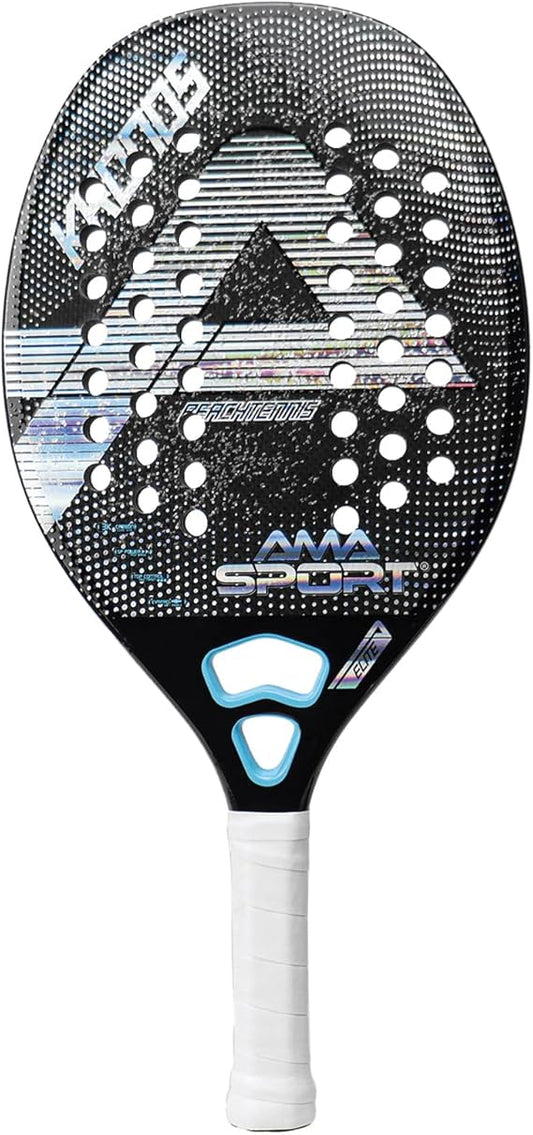 AMA SPORT Beach Tennis Racket Carbon Fiber with EVA Foam Core Professional Carbon Beach Tennis Paddles for Advanced Players